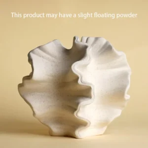 Minimalist Mirage Vase Ornament Ceramic Coral Vase Nordic Art Beige Living Room Desktop Center Decoration